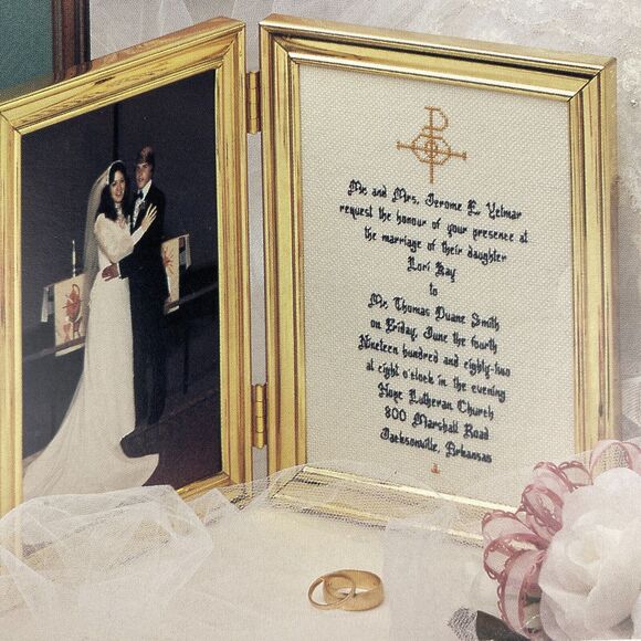 Leisure Arts Wedding Remembrance Leaflet 576 Cross Stitch Keepsake VTG 1987 - Picture 4 of 9